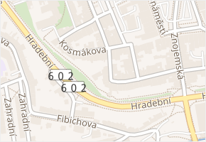 Kosmákova v obci Jihlava - mapa ulice