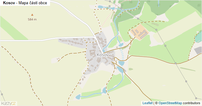 Kosov - mapa části obce