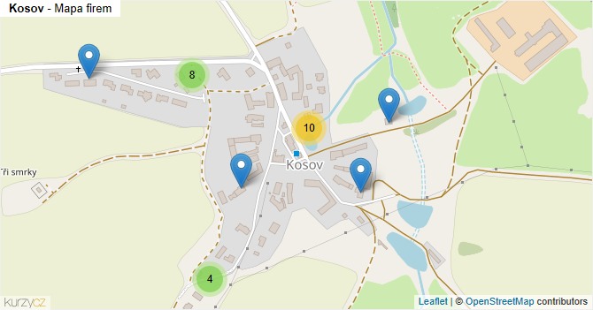 Kosov - mapa firem