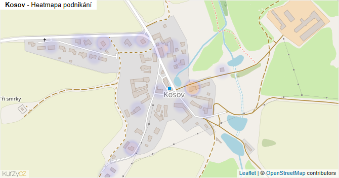 Kosov - mapa podnikání