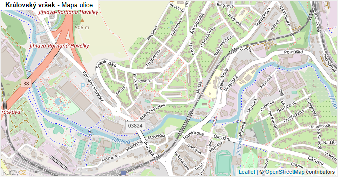 Královský vršek - mapa ulice