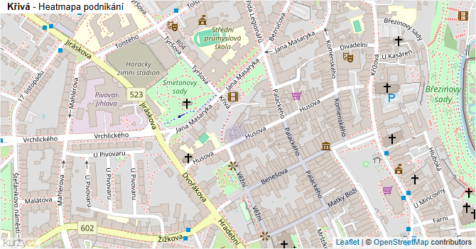 Křivá - mapa podnikání