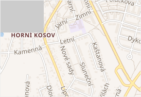 Letní v obci Jihlava - mapa ulice