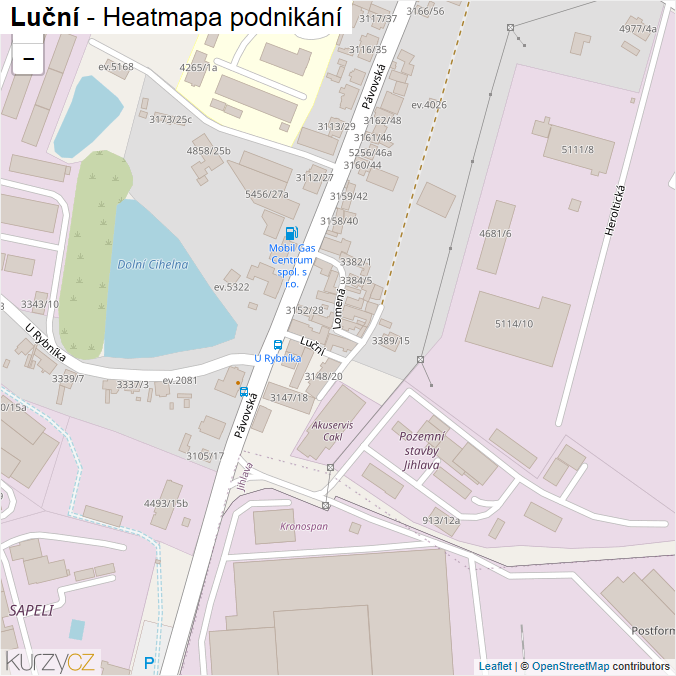 Mapa Luční - Firmy v ulici.