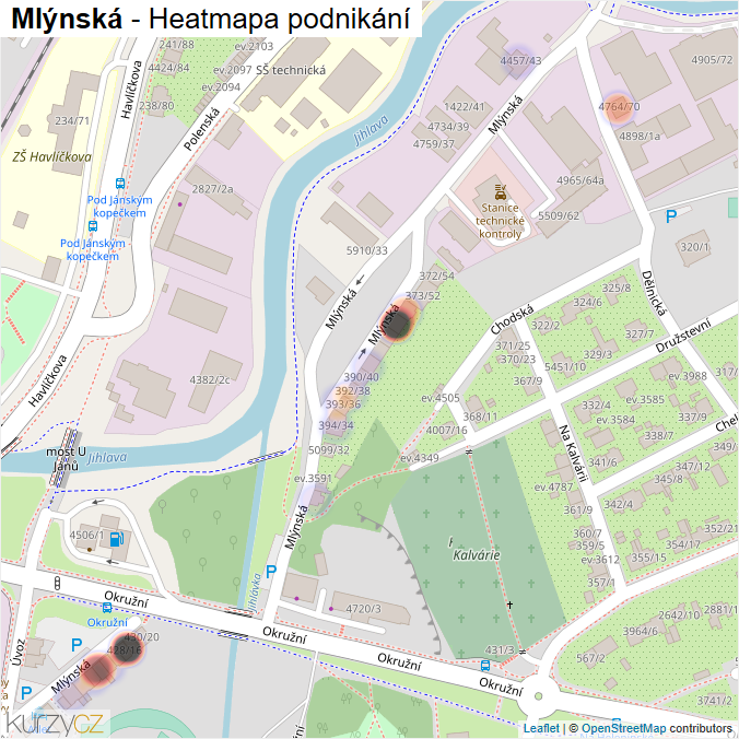 Mapa Mlýnská - Firmy v ulici.