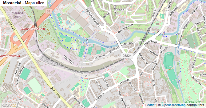 Mostecká - mapa ulice