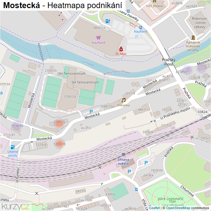 Mapa Mostecká - Firmy v ulici.
