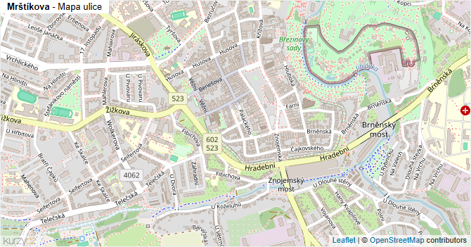 Mrštíkova - mapa ulice
