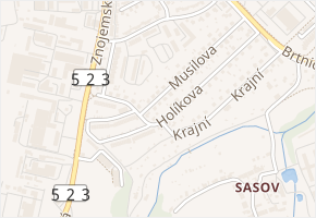 Musilova v obci Jihlava - mapa ulice