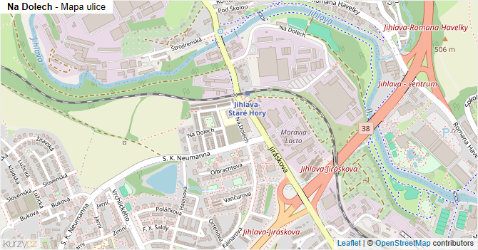 Na Dolech - mapa ulice