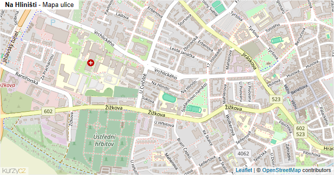 Na Hliništi - mapa ulice