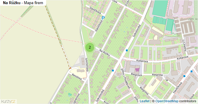 Na Růžku - mapa firem
