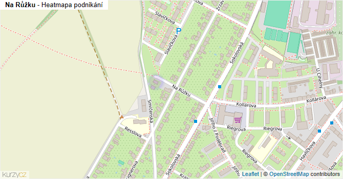 Na Růžku - mapa podnikání