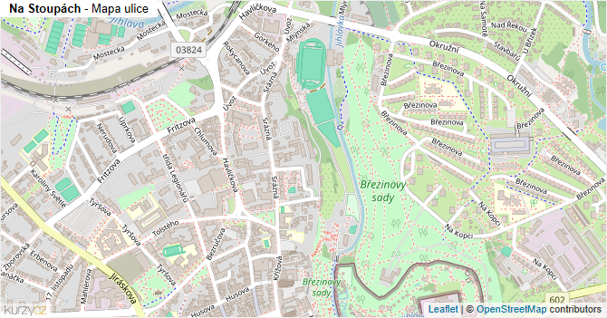 Na Stoupách - mapa ulice