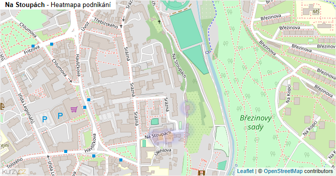 Na Stoupách - mapa podnikání