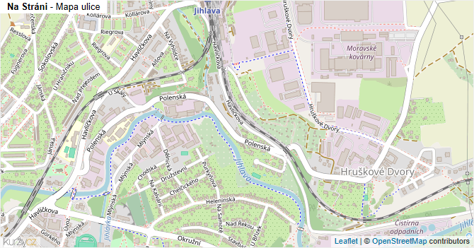 Na Stráni - mapa ulice