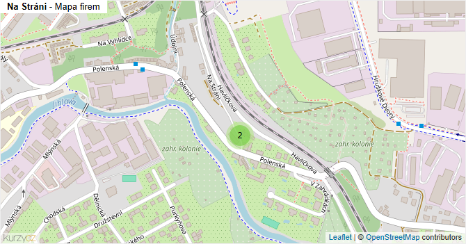 Na Stráni - mapa firem