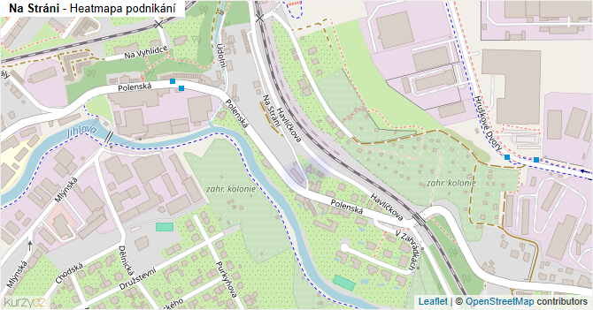 Na Stráni - mapa podnikání
