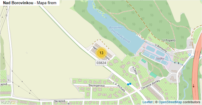 Nad Borovinkou - mapa firem