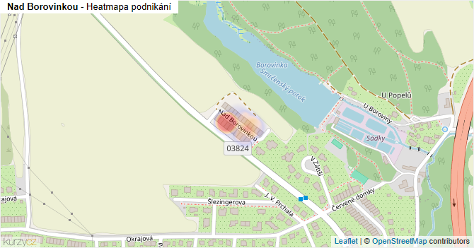 Nad Borovinkou - mapa podnikání