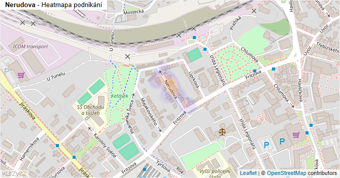 Nerudova - mapa podnikání
