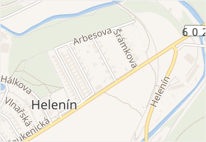 Osvobození v obci Jihlava - mapa ulice