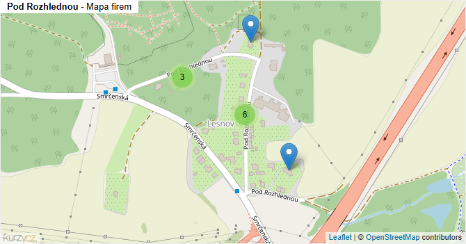 Pod Rozhlednou - mapa firem