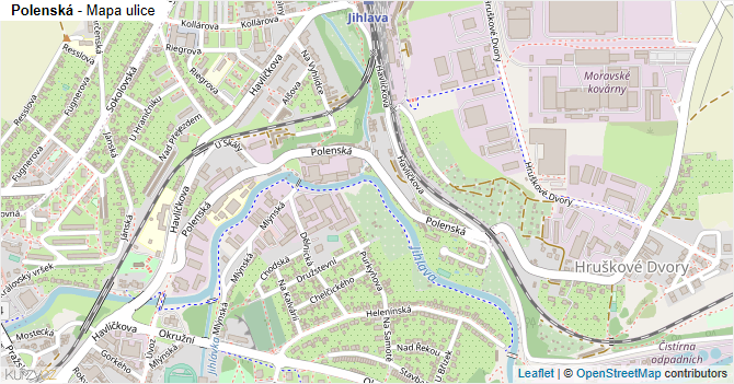 Polenská - mapa ulice