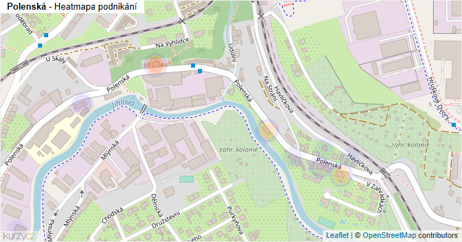 Polenská - mapa podnikání