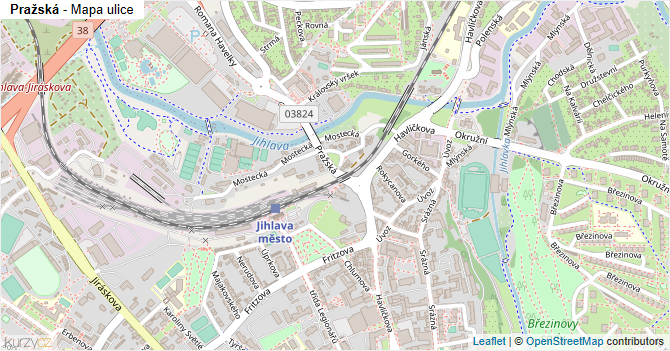 Pražská - mapa ulice