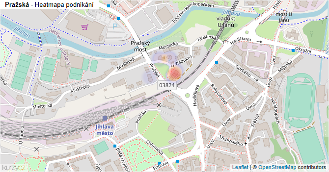 Pražská - mapa podnikání