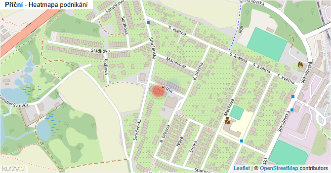 Příční - mapa podnikání