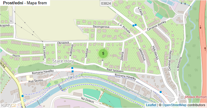 Prostřední - mapa firem