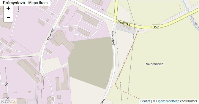 Průmyslová - mapa firem
