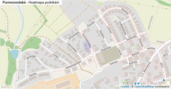 Purmerendská - mapa podnikání