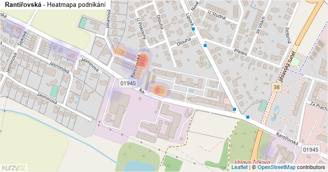 Rantířovská - mapa podnikání
