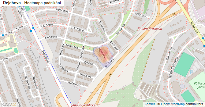 Rejchova - mapa podnikání