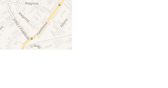 Riegrova v obci Jihlava - mapa ulice