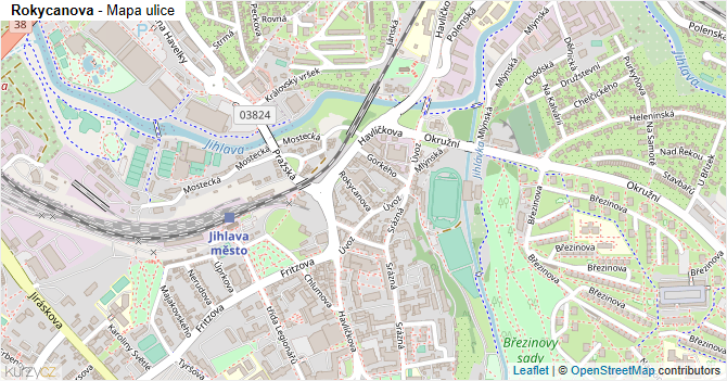 Rokycanova - mapa ulice