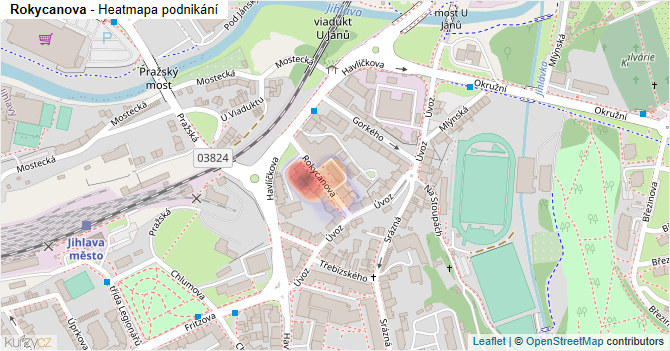 Rokycanova - mapa podnikání