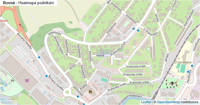 Rovná - mapa podnikání
