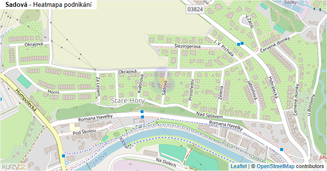 Sadová - mapa podnikání
