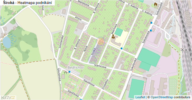 Široká - mapa podnikání