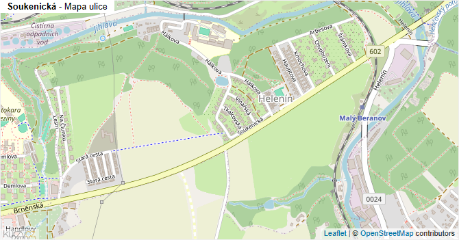 Soukenická - mapa ulice