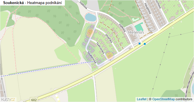 Soukenická - mapa podnikání