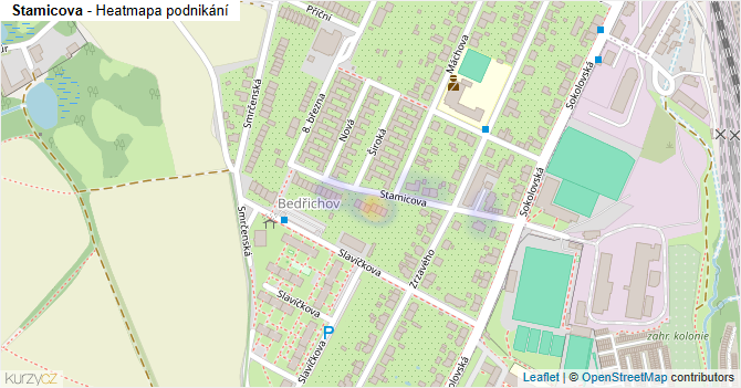 Stamicova - mapa podnikání