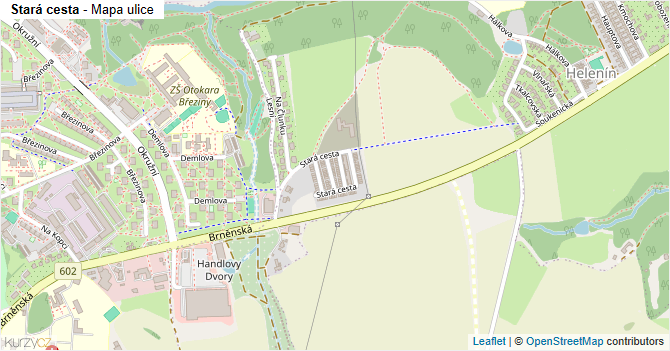 Stará cesta - mapa ulice