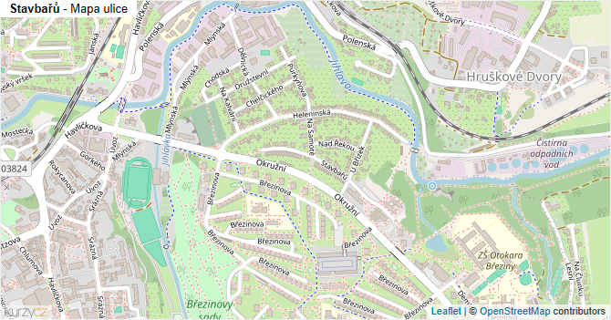 Stavbařů - mapa ulice