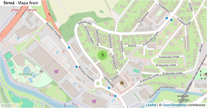 Strmá - mapa firem