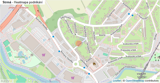 Strmá - mapa podnikání